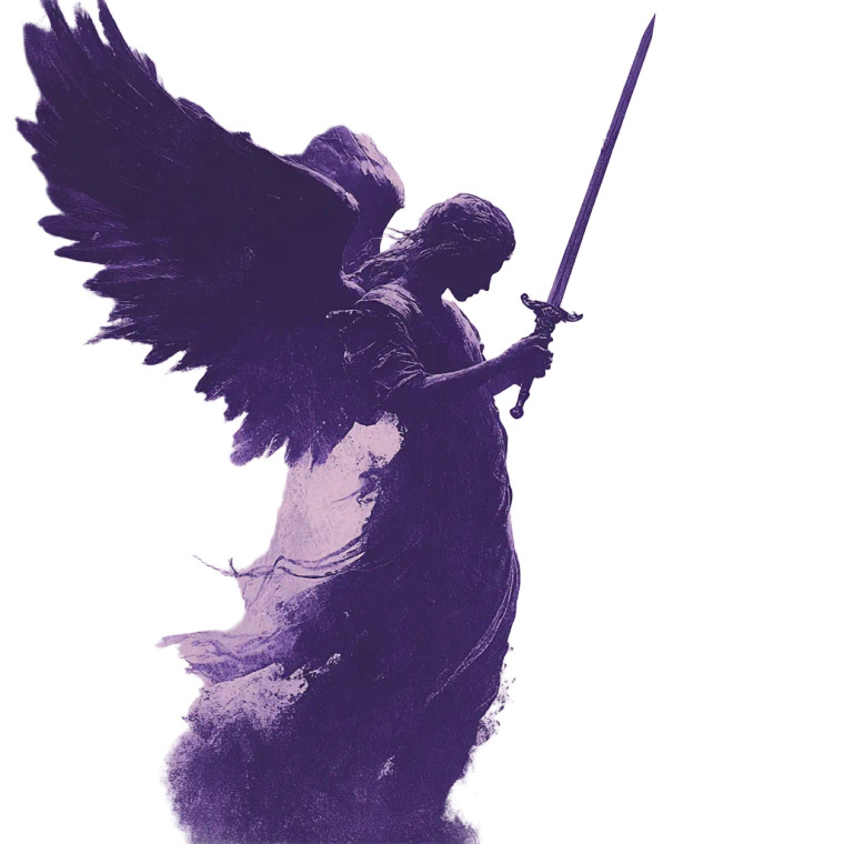 Angel With Sword V12 Vinyl Car Decal Sticker – Waterproof & UV-Resistant 8"