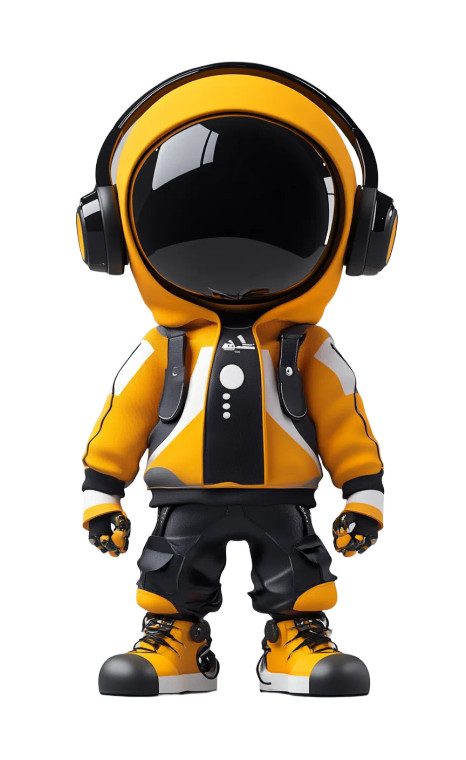 Chibi Robot Character Vinyl Car Decal Sticker – Waterproof & UV-Resistant 8"