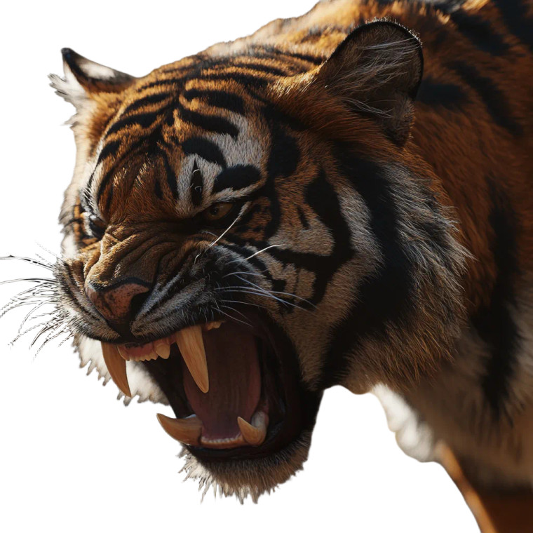 Roaring Tiger V16 Vinyl Car Decal Sticker – Waterproof & UV-Resistant 8"