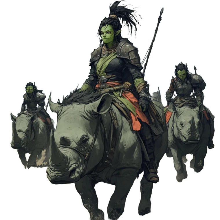 Orc Warriors Rhinos Vinyl Car Decal Sticker – Waterproof & UV-Resistant 8"