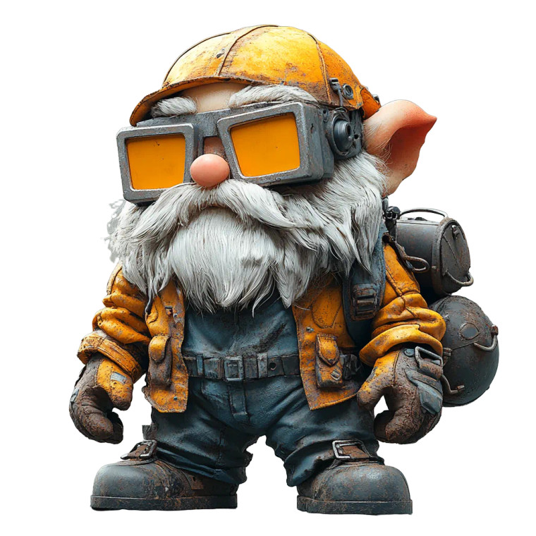 Diesel Punk Dwarf Vinyl Car Decal Sticker – Waterproof & UV-Resistant 8"