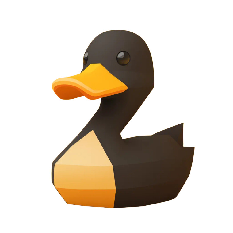 Duck Icon Vinyl Car Decal Sticker – Waterproof & UV-Resistant 8"