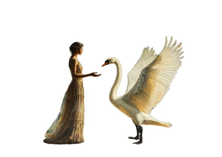 Ancient Greek Swan Vinyl Car Decal Sticker – Waterproof & UV-Resistant 8"