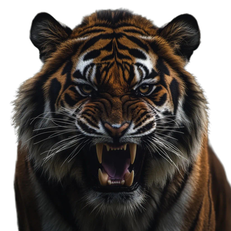 Fierce Tiger V15 Vinyl Car Decal Sticker – Waterproof & UV-Resistant 8"