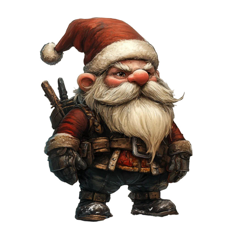 Christmas Knight Dwarf Vinyl Car Decal Sticker – Waterproof & UV-Resistant 8"