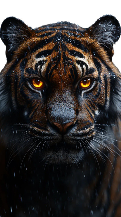 Strong Glowing Tiger Vinyl Car Decal Sticker – Waterproof & UV-Resistant 8"