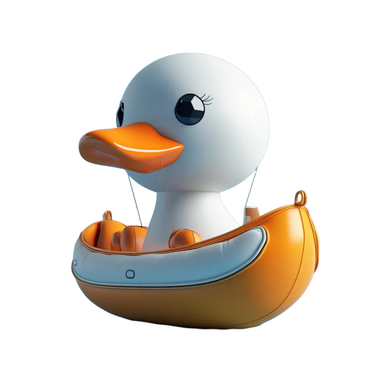 Inflated Duck Boat Vinyl Car Decal Sticker – Waterproof & UV-Resistant 8"