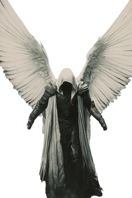 Armored Angel Hovering Vinyl Car Decal Sticker – Waterproof & UV-Resistant 8"