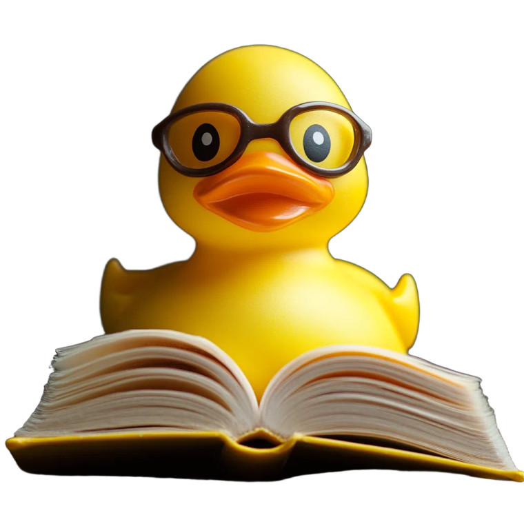Reading Rubber Duck Vinyl Car Decal Sticker – Waterproof & UV-Resistant 8"