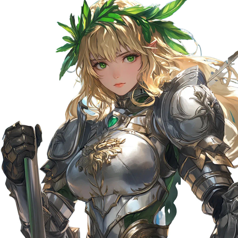 Fierce Paladin Woman Vinyl Car Decal Sticker – Waterproof & UV-Resistant 8"