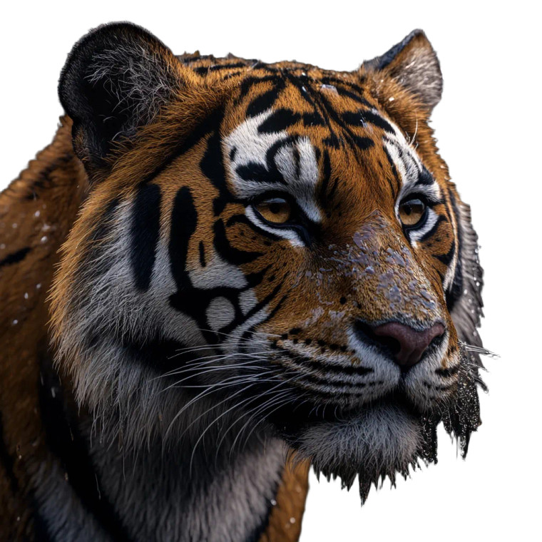 Hyper Realistic Tiger V3 Vinyl Car Decal Sticker – Waterproof & UV-Resistant 8"