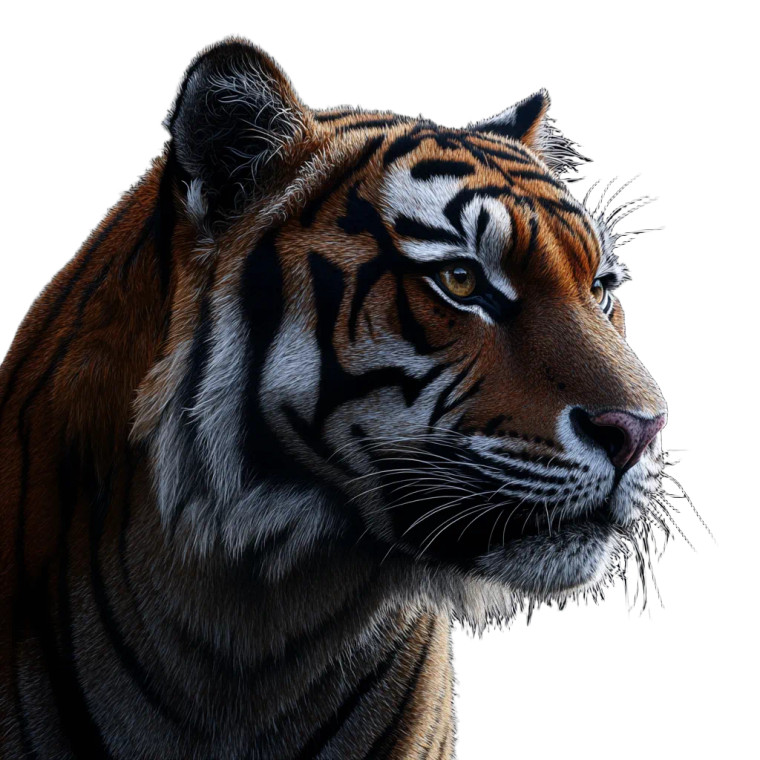 Majestic Tiger V7 Vinyl Car Decal Sticker – Waterproof & UV-Resistant 8"