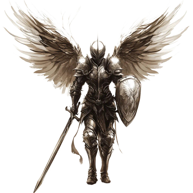 Armored Angel V11 Vinyl Car Decal Sticker – Waterproof & UV-Resistant 8"