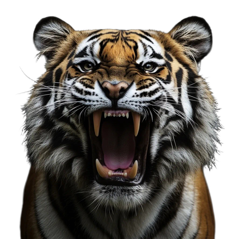 Roaring Tiger V23 Vinyl Car Decal Sticker – Waterproof & UV-Resistant 8"