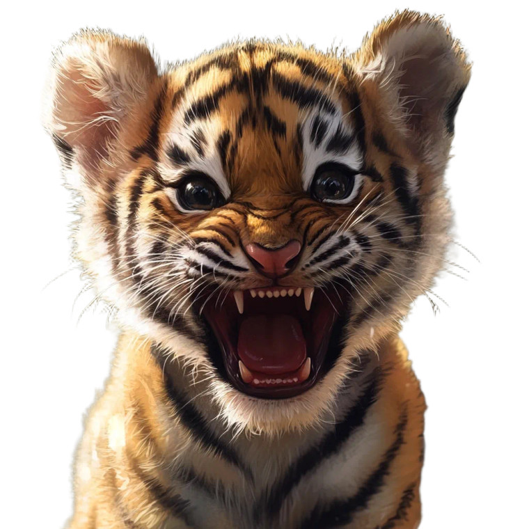 Happy Tiger Vinyl Car Decal Sticker – Waterproof & UV-Resistant 8"