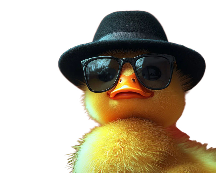 Cool Duck Avatar Vinyl Car Decal Sticker – Waterproof & UV-Resistant 8"