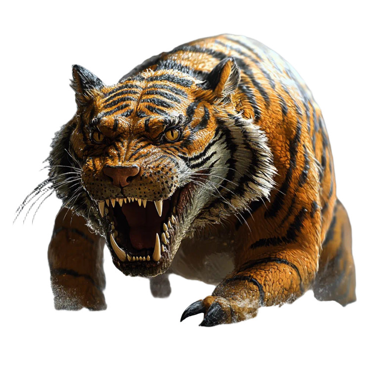 Gator-Tiger Hybrid Vinyl Car Decal Sticker – Waterproof & UV-Resistant 8"