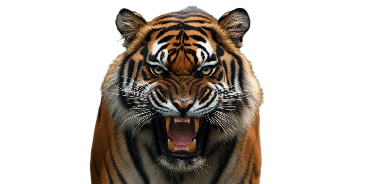 Angry Bengal Tiger V2 Vinyl Car Decal Sticker – Waterproof & UV-Resistant 8"
