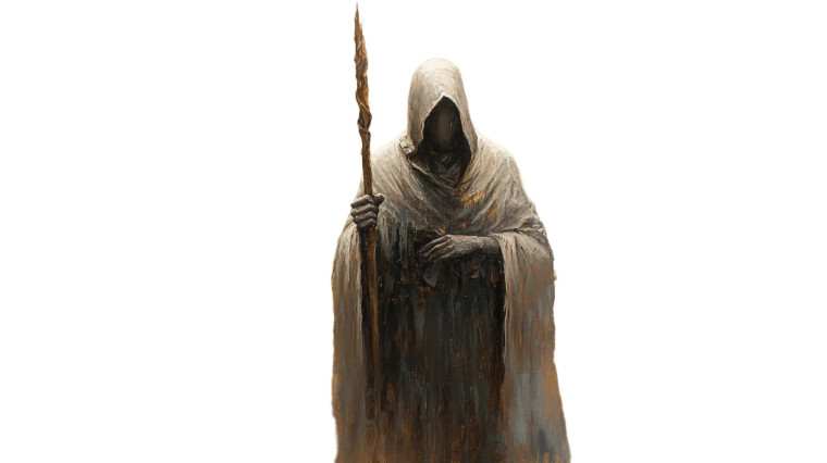 Cloaked Man Painting Vinyl Car Decal Sticker – Waterproof & UV-Resistant 8"