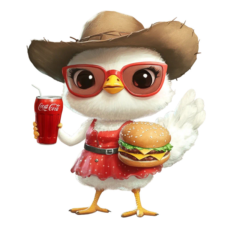 Cowboy Chicken Girl Vinyl Car Decal Sticker – Waterproof & UV-Resistant 8" Cowboy Chicken Girl Vinyl Car Decal Sticker – Waterproof & UV-Resistant 8"