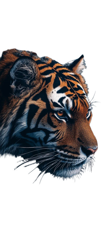 Dark Fantasy Tiger V2 Vinyl Car Decal Sticker – Waterproof & UV-Resistant 8"