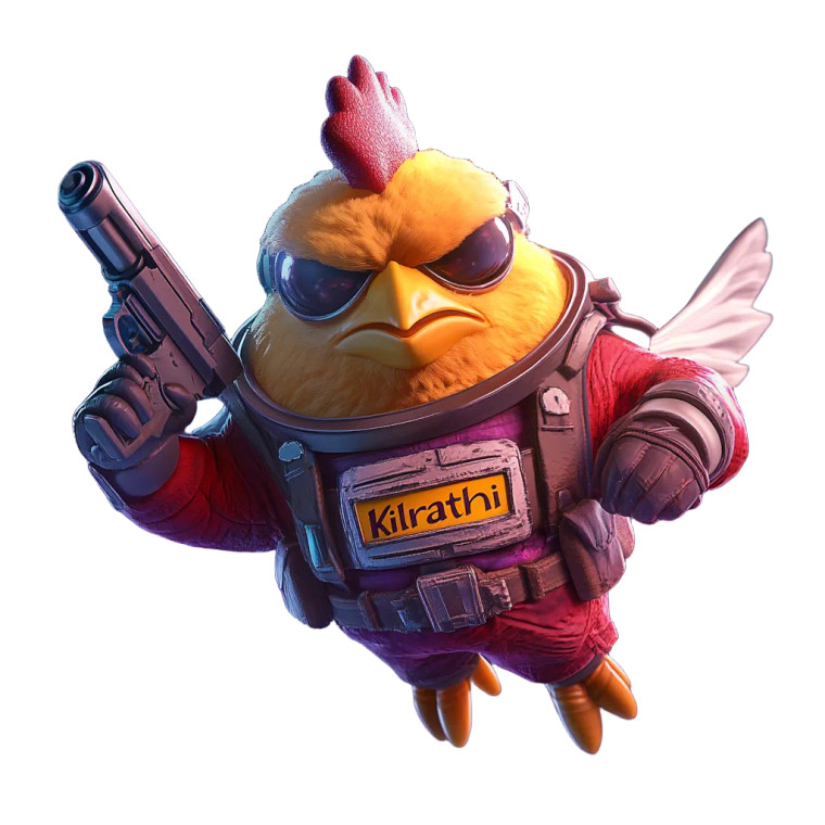 Kilrathi Space Chicken Vinyl Car Decal Sticker – Waterproof & UV-Resistant 8"