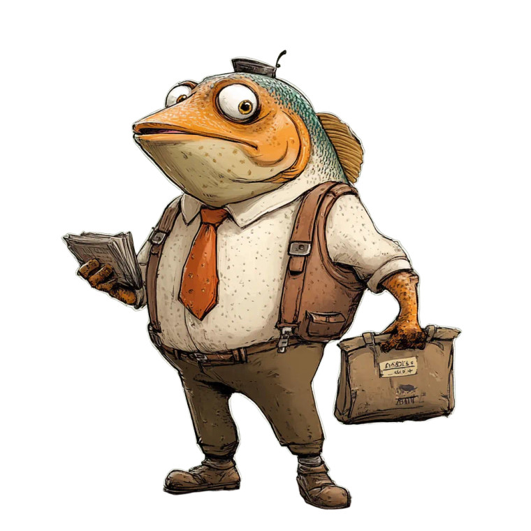 Salmon Salesman Vinyl Car Decal Sticker – Waterproof & UV-Resistant 8"