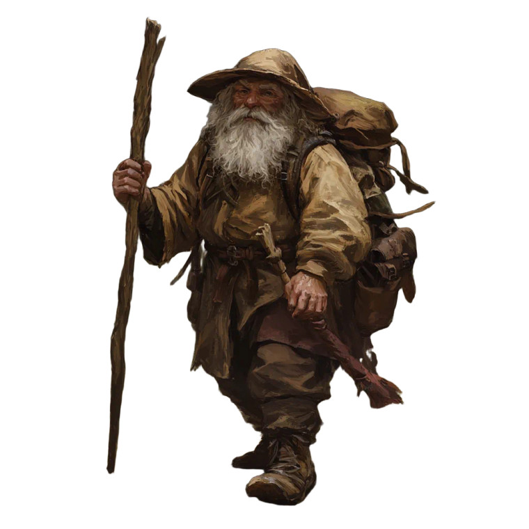 Dwarven Monk Explorer Vinyl Car Decal Sticker – Waterproof & UV-Resistant 8"