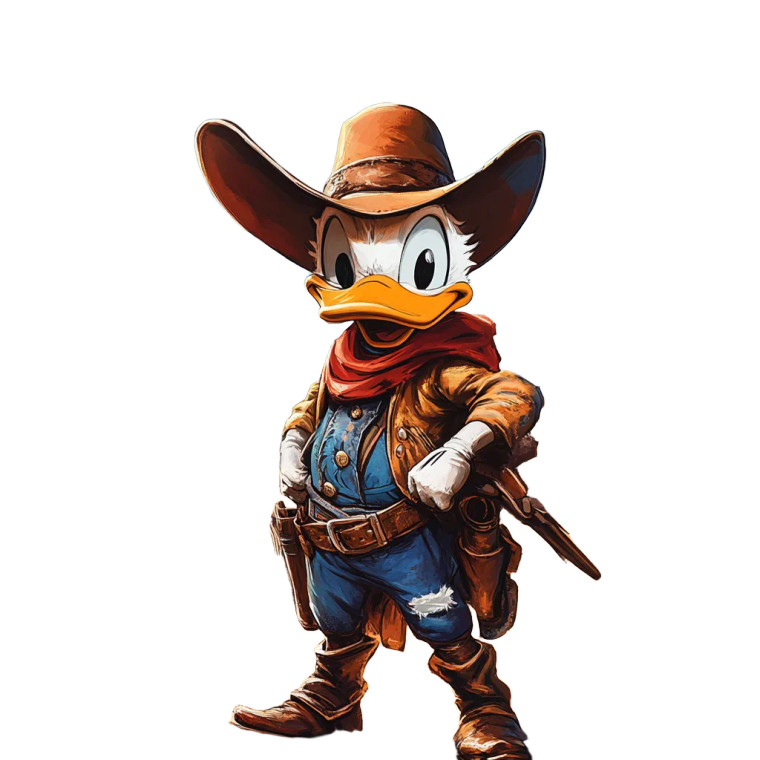 Wild West Duck Vinyl Car Decal Sticker – Waterproof & UV-Resistant 8"