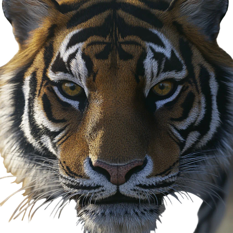 Intense Tiger Eyes Vinyl Car Decal Sticker – Waterproof & UV-Resistant 8"