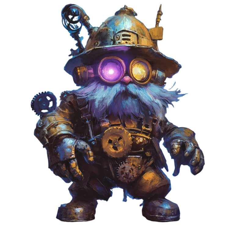 Clockwork Gnome Vinyl Car Decal Sticker – Waterproof & UV-Resistant 8"