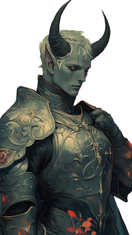 Grey Armored Devil Vinyl Car Decal Sticker – Waterproof & UV-Resistant 8"