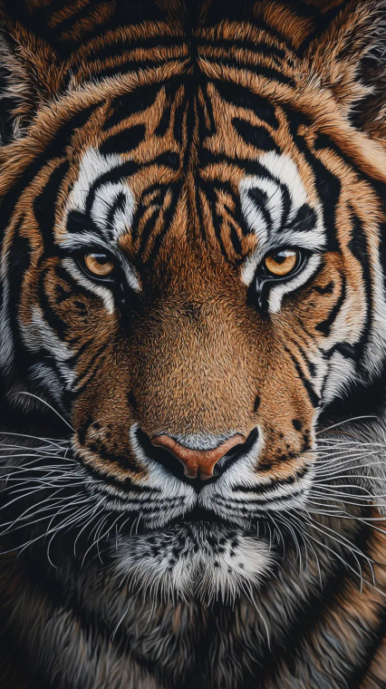 Tiger Skin Close-Up Vinyl Car Decal Sticker – Waterproof & UV-Resistant 8"