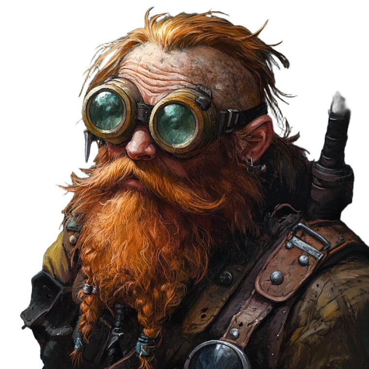 Dwarf Artificer Miner Vinyl Car Decal Sticker – Waterproof & UV-Resistant 8"