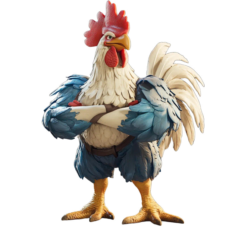 Chicken Boss Vinyl Car Decal Sticker – Waterproof & UV-Resistant 8"