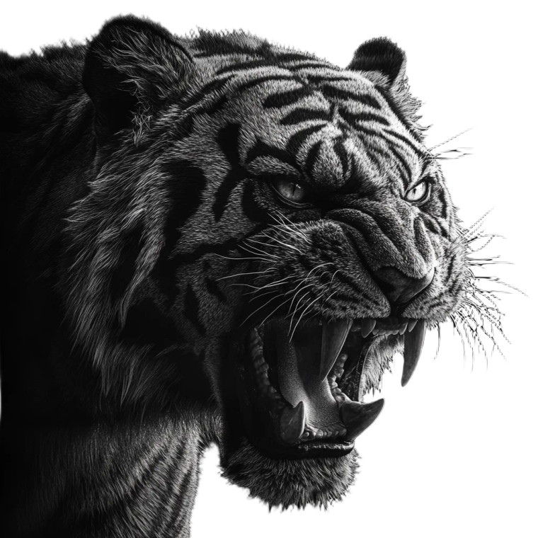 Angry Tiger Photography V2 Vinyl Car Decal Sticker – Waterproof & UV-Resistant 8"