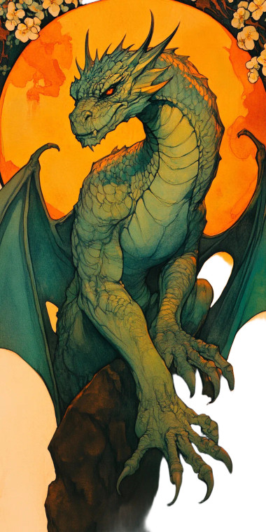 Wisteria Wyvern Vinyl Car Decal Sticker – Waterproof & UV-Resistant 8"