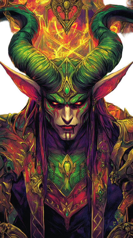 Illidan Stormrage Tarot Vinyl Car Decal Sticker – Waterproof & UV-Resistant 8"