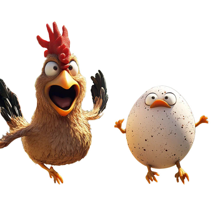 Chicken Vs Egg Race Vinyl Car Decal Sticker – Waterproof & UV-Resistant 8" Chicken Vs Egg Race Vinyl Car Decal Sticker – Waterproof & UV-Resistant 8"