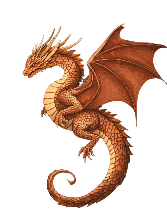Vibrant Vintage Dragon Vinyl Car Decal Sticker – Waterproof & UV-Resistant 8"