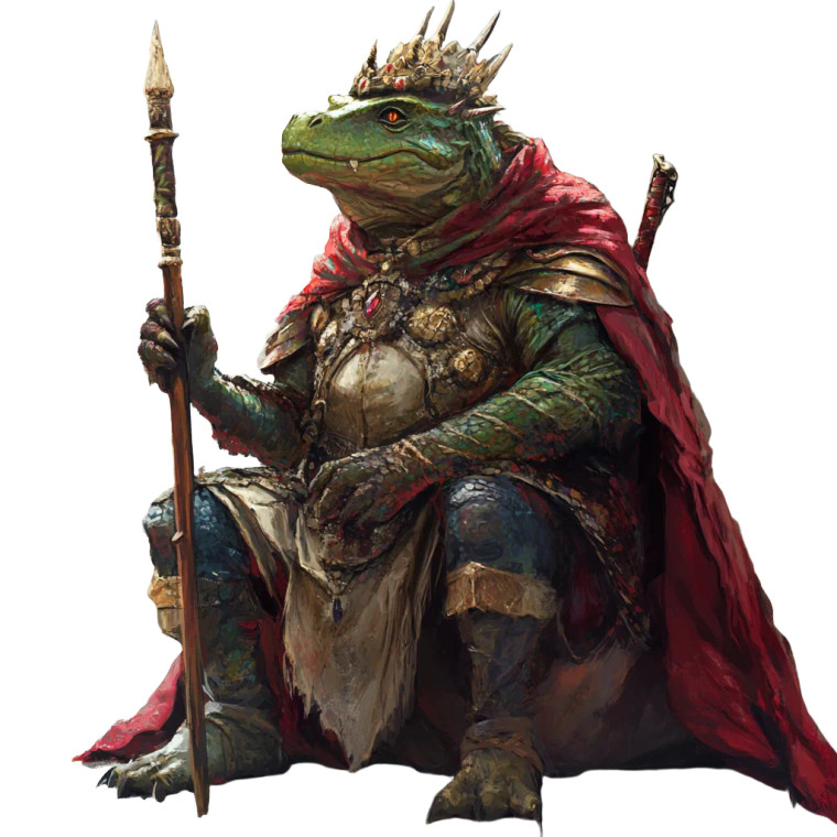 Lizardfolk King Vinyl Car Decal Sticker – Waterproof & UV-Resistant 8" Lizardfolk King Vinyl Car Decal Sticker – Waterproof & UV-Resistant 8"