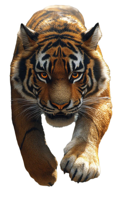 Leaping Tiger V3 Vinyl Car Decal Sticker – Waterproof & UV-Resistant 8"