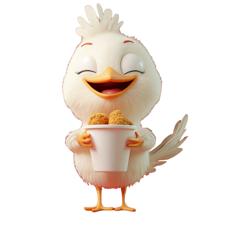 Cute Feathered Chicken Vinyl Car Decal Sticker – Waterproof & UV-Resistant 8"