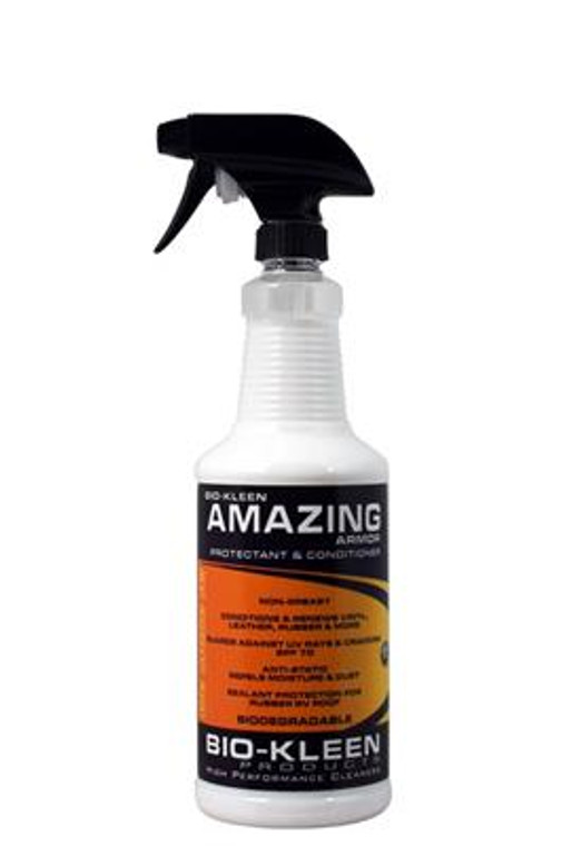 Bio-Kleen Vinyl Protectant M00207 Amazing Armor; 32 Ounce Spray Bottle; Single; Use Protect Vinyl/Rubber/Leather Surface