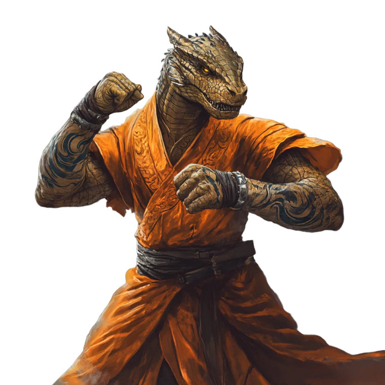 Dragonborn Monk V4 Vinyl Car Decal Sticker – Waterproof & UV-Resistant 8"
