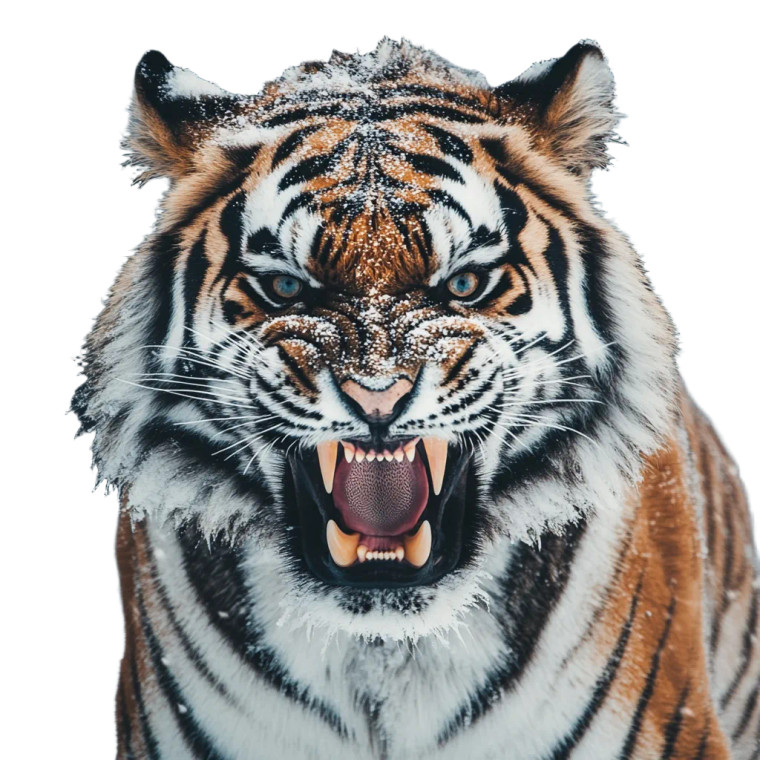 Roaring Tiger V40 Vinyl Car Decal Sticker – Waterproof & UV-Resistant 8"