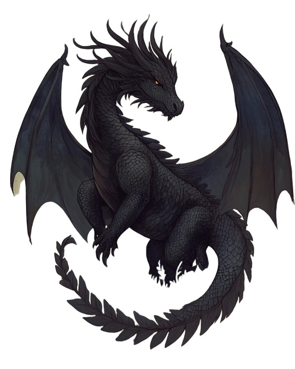 Rustic Dragon Illustration Vinyl Car Decal Sticker – Waterproof & UV-Resistant 8"