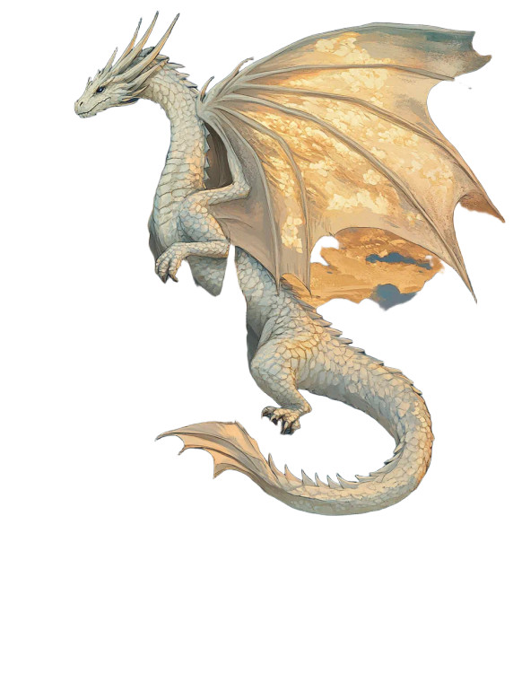 Majestic White Dragon V2 Vinyl Car Decal Sticker – Waterproof & UV-Resistant 8"