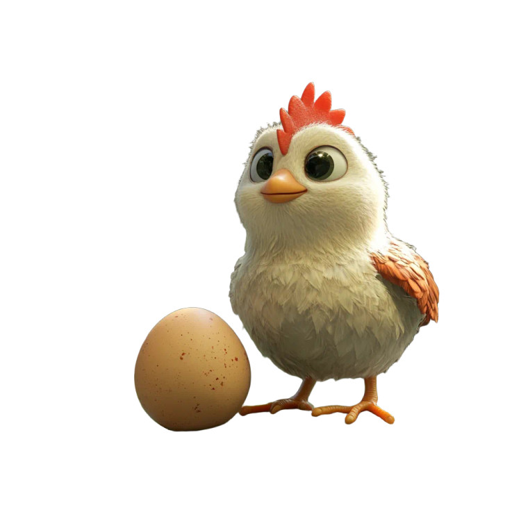 Cute Stone Age Hen Vinyl Car Decal Sticker – Waterproof & UV-Resistant 8"