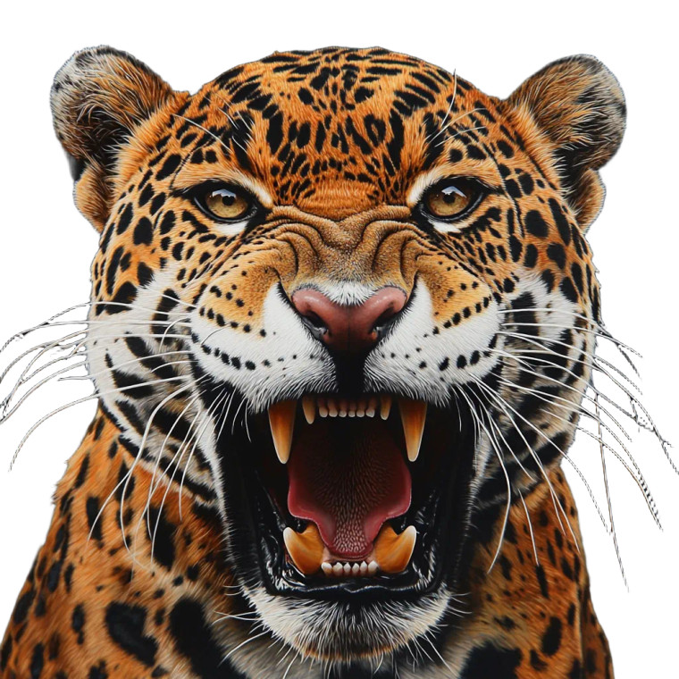 Growling Jaguar Face Vinyl Car Decal Sticker – Waterproof & UV-Resistant 8"